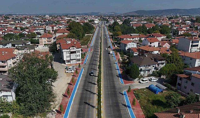 4 kilometrelik cadde üzerindeki aydınlatma çalışmaları tamamlandı