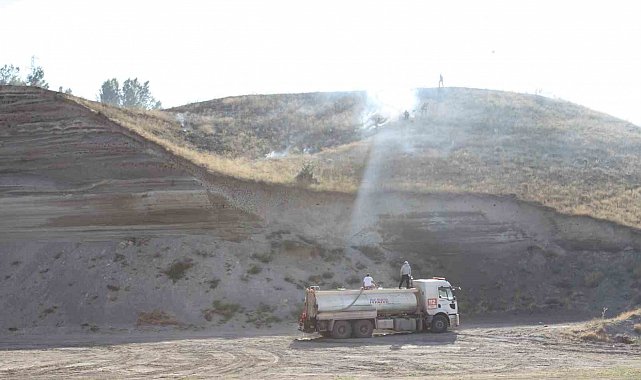 Ahlat'ta örtü yangını büyümeden söndürüldü