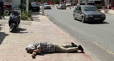Alkollü şahıs ekiplere "Ben mevtayım" diyerek direndi