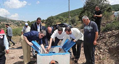 Amasya'nın Direkli köyünde 19 hektar araziye basınçlı sulama sistemi