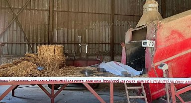 Ankara'da yem makinesine düşen işçi hayatını kaybetti