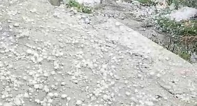 Ardahan'da dolu yağışı etkili oldu