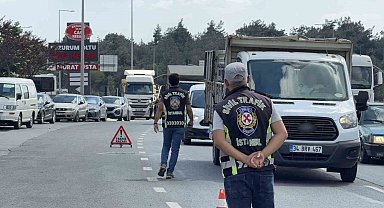 Arnavutköy'de hafriyat kamyonlarına sıkı denetim: 70 sürücü ve araç sahibine 701 bin lira ceza