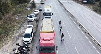 Arnavutköy'de hafriyat kamyonlarına ve beton mikserlerine denetim