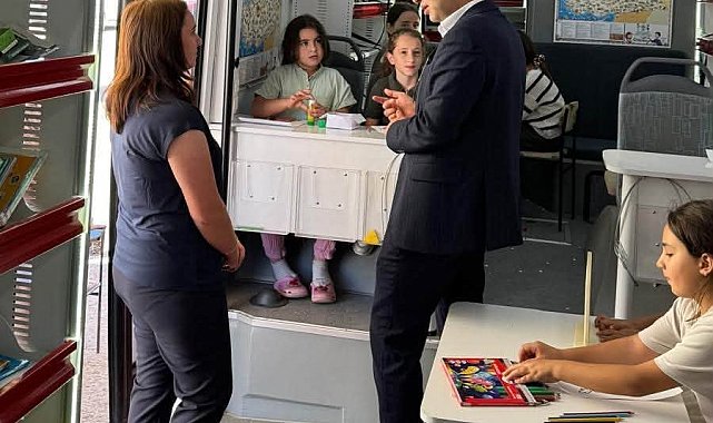 Aydıntepe'de Gezici Kütüphane çocuklarla buluştu