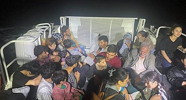 Ayvacık açıklarında 37 kaçak göçmen ve 2 organizatör yakalandı