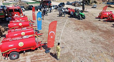 Ayvacık'ta 10 köye yangın söndürme tankeri alındı