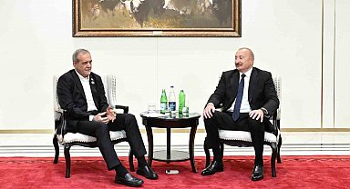 Azerbaycan Cumhurbaşkanı Aliyev, İran Cumhurbaşkanı Pezeşkiyan ile Bişkek'te görüştü