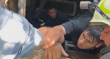 Bahçede dolaşırken üzeri kapalı kuyuya düştü