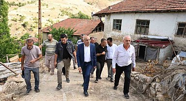 Başkan Sami Er, sel felaketinin yaşandığı Kocaözü'nü ziyaret etti