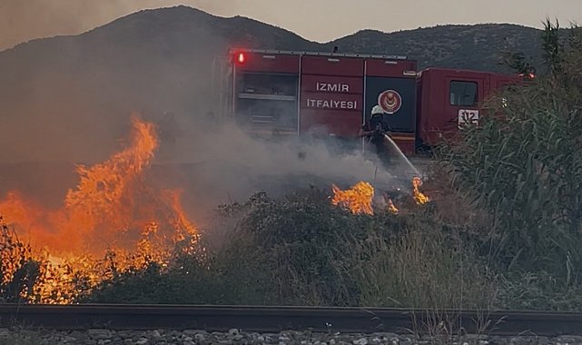 Bayındır çevre yolunda yangın