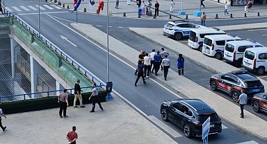 Bayrampaşa Büyük İstanbul Otogarında taksiciler arasında müşteri kavgası