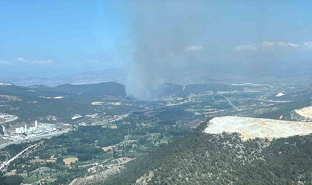 Bilecik'te başlayan orman yangınına karadan ve havadan müdahale ediliyor