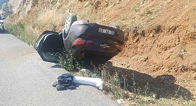Bilecik'te otomobil takla attı: 2 yaralı