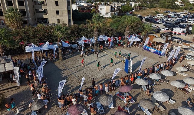 Bodrum'da plaj voleybolu heyecanı