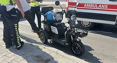 Burdur'da devrilen 3 tekerlekli motosikletin sürücüsü yaralandı