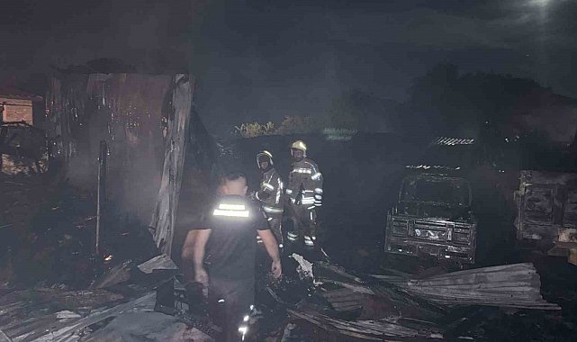 Bursa'da samanlıkta başlayan yangın eve sıçradı
