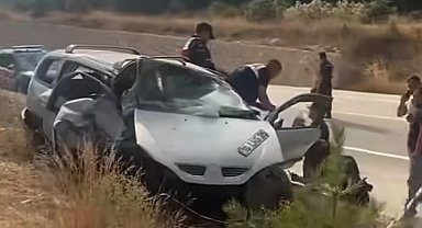 Bursa'da takla atan araçtaki çift yaşamını yitirdi