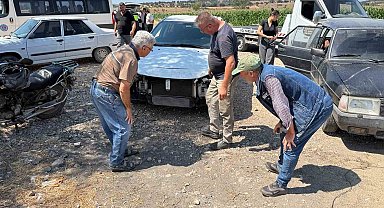 Çan'da iki otomobil çarpıştı: Sürücüler kazayı yara almadan atlattı