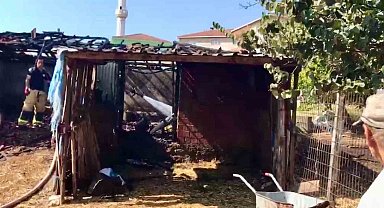 Çanakkale'de ahırda çıkan yangın söndürüldü