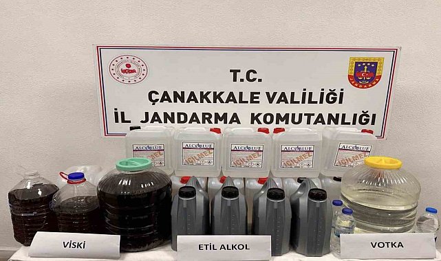Çanakkale'de kaçak alkol operasyonu