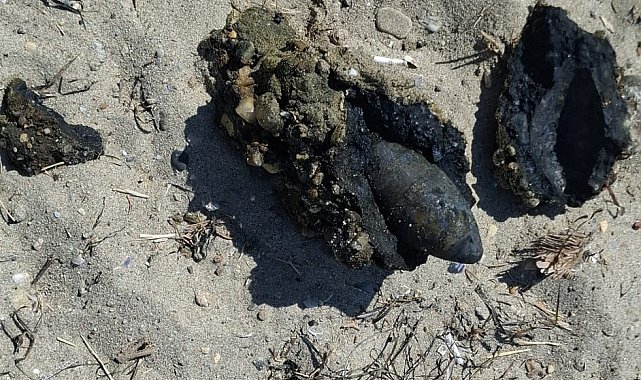 Çanakkale'de plajda savaştan kalma olduğu değerlendirilen askeri mühimmat bulundu