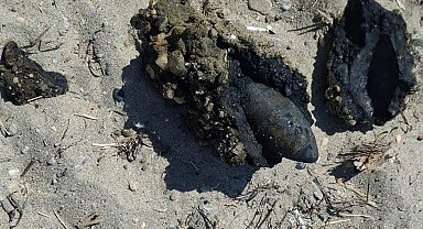 Çanakkale'de plajda savaştan kalma olduğu değerlendirilen askeri mühimmat bulundu