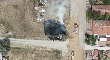 Çankırı'da çıkan arazi yangınını itfaiye söndürdü