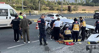 D100'de otomobil su kanalına çarptı: 2 ölü, 4 yaralı