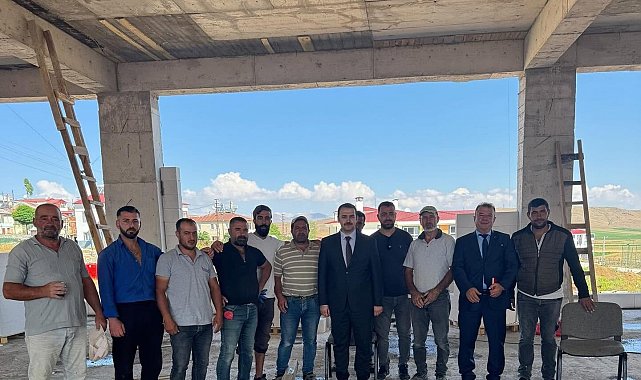 Demirözü'nde Öğretmenevi inşaatında inceleme