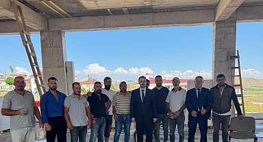 Demirözü'nde Öğretmenevi inşaatında inceleme