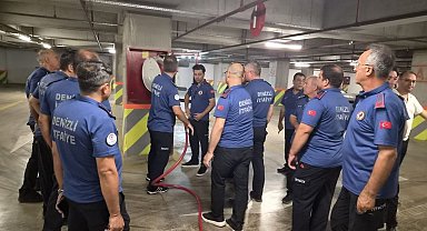 Denizli Büyükşehir İtfaiyesi AVM'lerde yangın güvenliği için sahada