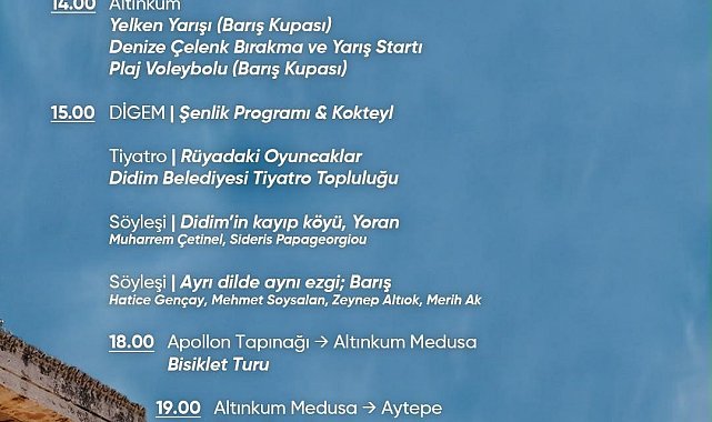 Didim Belediyesi tarafından düzenlenen 31. Didim Barış Şenliği başlıyor