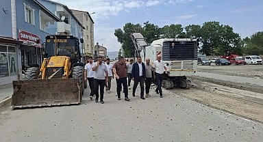 Diyadin'de asfalt çalışması başladı