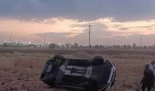 Diyarbakır'da otomobil tarlaya uçtu: 1 yaralı