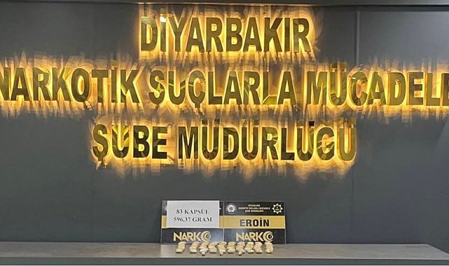 Diyarbakır'da yabancı uyruklu şahsın iç beden muayenesinde 83 kapsül eroin tespit edildi