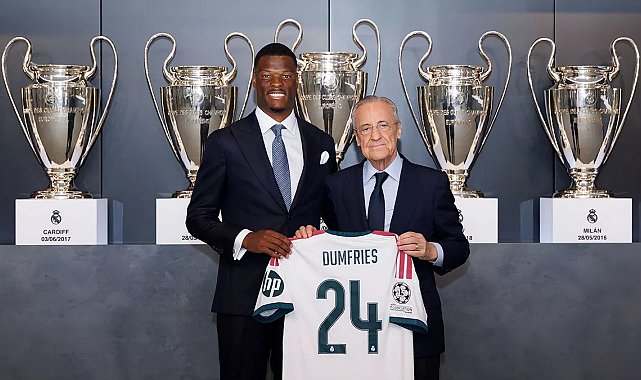 Dumfries, Real Madrid'e imzayı attı