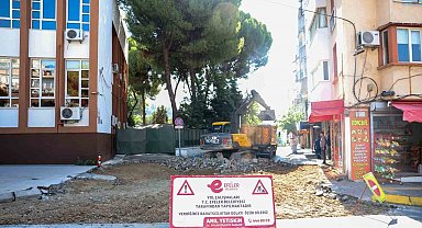 Efeler'de adliye yanında yol yenileme çalışması başladı