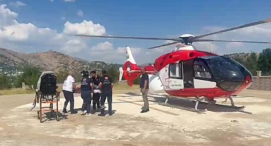 Elinden yaralanan hasta ambulans helikopterle Malatya'ya sevk edildi