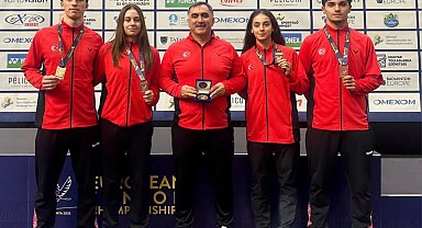 Erzincanlı milli sporcular Avrupa üçüncüsü olan Türkiye'nin gururuna ortak oldu