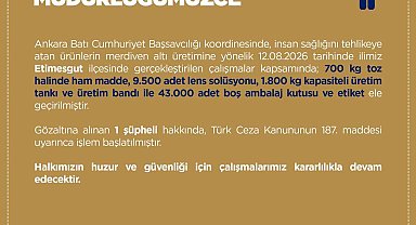 Etimesgut'ta merdiven altı üretime operasyon: 1 gözaltı