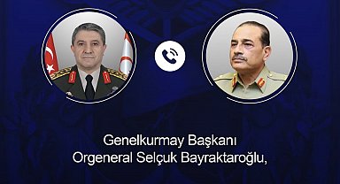 Genelkurmay Başkanı Bayraktaroğlu, Pakistanlı mevkidaşı Munir ile telefonda görüştü