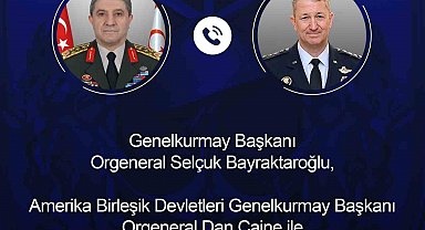 Genelkurmay Başkanı Orgeneral Bayraktaroğlu, ABD'li mevkidaşı Caine ile görüştü