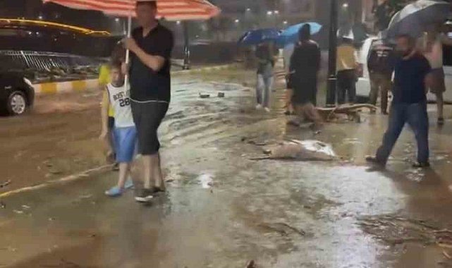 Giresun'da şiddetli yağışlar sonrası derelerin su seviyesi yükseldi
