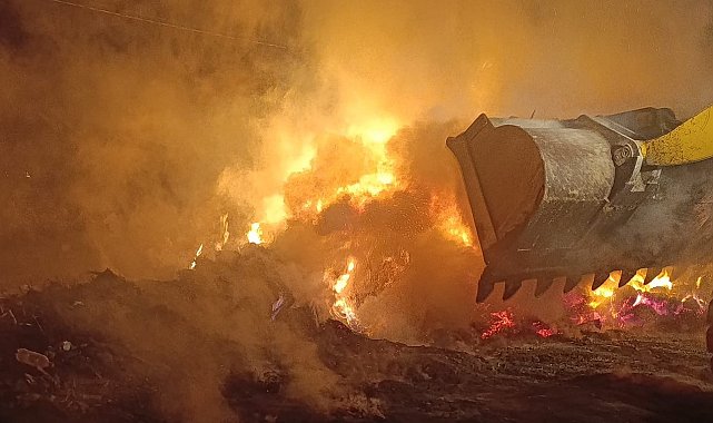 Gündüz başlayan yangın akşam söndürüldü