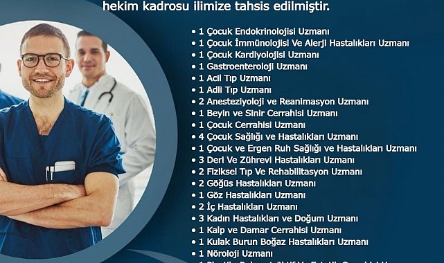 Hakkâri'ye 266 hekim kadrosu tahsis edildi
