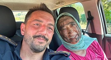 Hastalığını unuttu, alevlere koştu...65 yaşındaki Hanife Teyze alevlerin önüne geçti