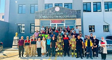 Hatay İl Milli Eğitim Müdürlüğü'nde yangın eğitimi ve tatbikat düzenlendi
