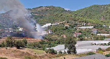 Helikopter pilotunun dikkati sayesinde yangın büyümeden söndürüldü