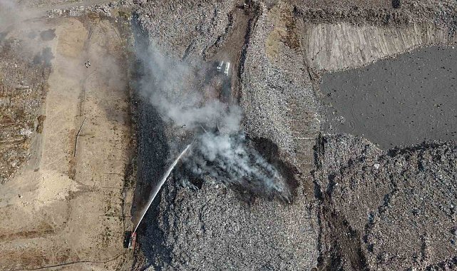 Iğdır'da katı atık tesisinde yangın